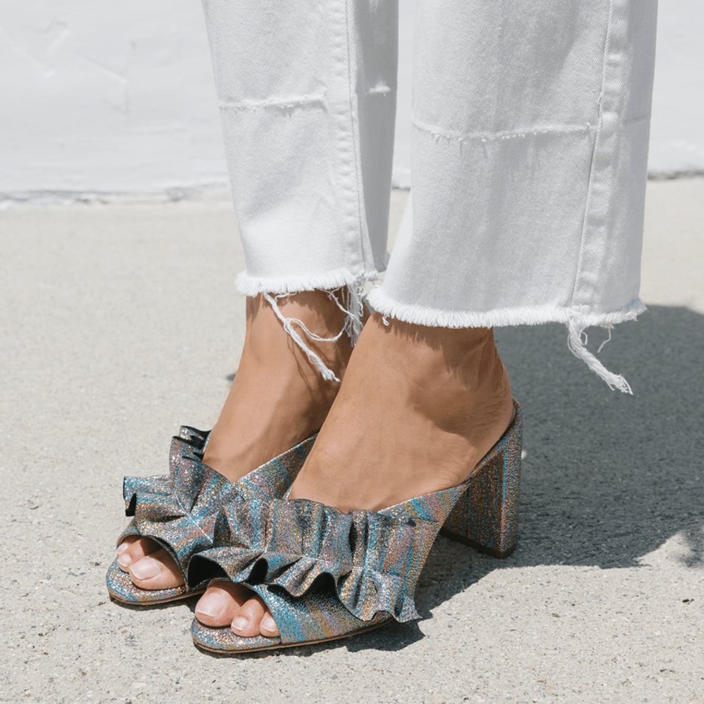 Loeffler Randall Esme Ruffled Mule Sandal